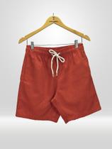 Short de Linho Masculino Terracota