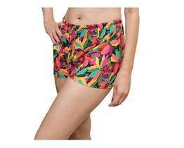 Short de praia feminino proteção UV estampado