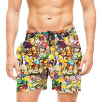 Short De Praia Shorts De Banho Os Simpson Bart Homer Lisa 50 Short De Praia Shorts De Banho Os Simpson Bart Homer Lisa 50