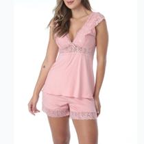 Short Doll Com Renda D'Rend 308 Microfibra
