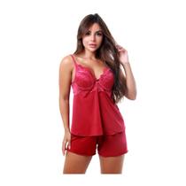 Short Doll Confortável Microfibra Com Bojo Baby Doll Pijama Rubi