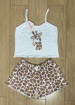 Short-doll cropped alcinha fru-fru girafa Short-doll cropped alcinha fru-fru girafa