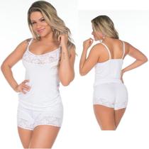 Short Doll Fabia Branco Pimenta Sexy - Dormir Sexy