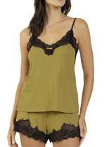 Short Doll Inspirate 111120 Feminino Canelado Renda Viscose T. P/GG Short Doll Inspirate 111120 Feminino Canelado Renda Viscose T. P/GG