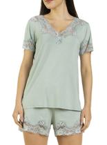 Short Doll Inspirate 111130 Feminino Renda Visco Confort T. P/GG Short Doll Inspirate 111130 Feminino Renda Visco Confort T. P/GG