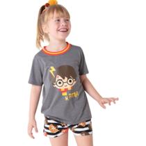 Short Doll Kids Pijama Meia Malha Harry Potter Mescla Puket Short Doll Kids Pijama Meia Malha Harry Potter Mescla Puket