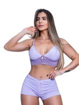 Short Doll Lara Liso Tecido Suave Romantic com Renda e Modelagem Leve Short Doll Lara Liso Tecido Suave Romantic com Renda e Modelagem Leve
