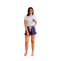 Short doll malha LV Pijama Baby Roupa Dormir Feminino Luxo