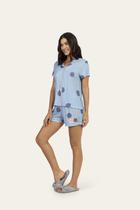 Short Doll Manga Curta Aberto Entusiasmo em Algodão - Lua Encantada