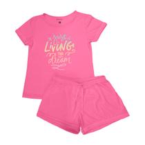 Short doll mc love, basic+, em malha poliester com viscose, referencia k421 na cor pink Short doll mc love, basic+, em malha poliester com viscose, referencia k421 na cor pink