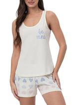 Short Doll Mensageira da Paz 033472 Feminino Estampa Corações Algodão T. M/GG Short Doll Mensageira da Paz 033472 Feminino Estampa Corações Algodão T. M/GG