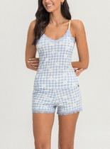 Short Doll Mensageiro dos Sonhos 0132119 Feminino Xadrez Renda e Ribana T. P/GG