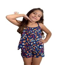 Short Doll Personagem Feminino Pijama Alçinha