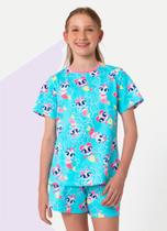 Short doll pijama infantil menina algodão sereia puket tamanho:2 Short doll pijama infantil menina algodão sereia puket tamanho:2