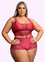 Short Doll Plus Size Renda Importada