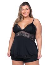 Short Doll Plus Size Sensual Decotado Nas Costas Rendado