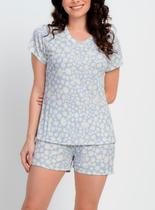 Short Doll Podiun 265006 Feminino Estampado Gola V Liganete T. M/XG