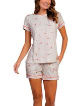 Short Doll Podiun 265045 Feminino Com Bolsos Floral Viscolycra T. P/GG