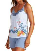 Short Doll Recco 18016 Feminino Estampado Renda e Microfibra T. 42/48 Short Doll Recco 18016 Feminino Estampado Renda e Microfibra T. 42/48