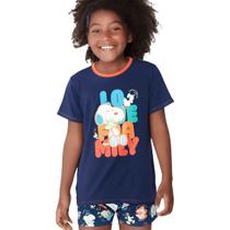 Short Doll Teen Pijama Visco Eco Snoopy Azul Marinho Puket Short Doll Teen Pijama Visco Eco Snoopy Azul Marinho Puket