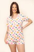 Short Doll Verão Feminino Curto Corações Empório Do Algodão