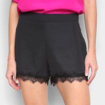 Short Drezzup Detalhe Renda Feminino