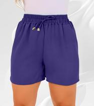 Short Duna Sem Bolso Com Laço Não Amassa Confortável 3429