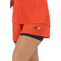 Short Duplo Aero Dry Feminino Com Bolso Sport Academia