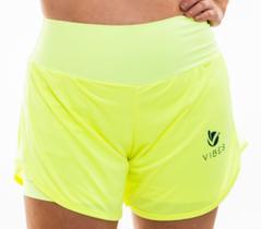 Short duplo amarelo neon
