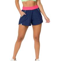 Short Duplo Sport Azul 8582 Estilo do Corpo Armyfit