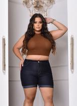 Short e Bermuda Jeans Plus size Feminina Lycra Elastano Empina Bumbum