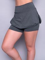 Short E Saia Suplex Liso Fitness Academia Treino RLC Modas