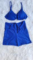 Short e Top com bojo Conjunto Academia Feminino Fitness