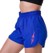 Short Elite Básico Fitness Running Feminino - Azul e Pink