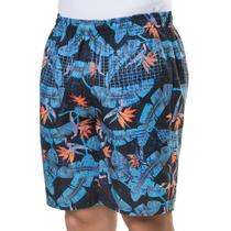 Short Elite Estampado Plus Size Masculino - Preto