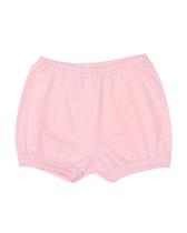 Short em Malha de Algodão com Punho Rosa Claro Feminino Short em Malha de Algodão com Punho Rosa Claro Feminino