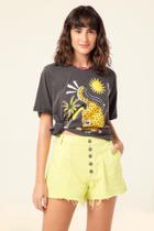 Short em Sarja com botões Mercatto