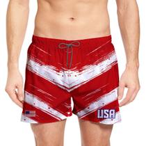 Short Estampa Masculino Estados Unidos Copa Curto Verão Moda
