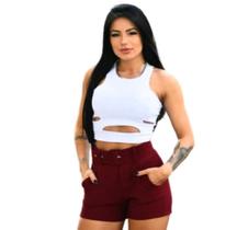 Short Feminino Alfaiatiara com Cinto