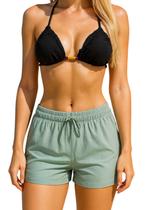 Short Feminino Avulso Confort Fit com Forro Praia & Academia Cor:VerdeTamanho:G/GG