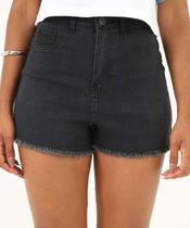 Short Feminino Boyfriend Uber Jeans Preto-87047 Short Feminino Boyfriend Uber Jeans Preto-87047