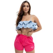 Short Feminino Casual Piscina Esporte Confortável Resistente