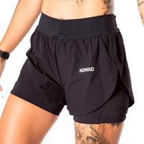 Short Feminino Ciclismo Preto Running Leve Bolso Nomad Short Feminino Ciclismo Preto Running Leve Bolso Nomad