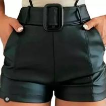 Short Feminino Cintura Alta Com Cinto R040
