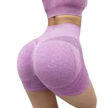 Short Feminino Cintura Alta Modela e Realça o corpo Empina e levanta o Bumbum Plus Sem Costura p/ yoga fitness academia - other