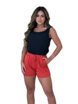 Short Feminino Com Bolso Viscolycra