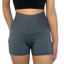 Short Feminino Curto Justo Cós Cintura Alta Liso Suplex Pp ao Plus Size