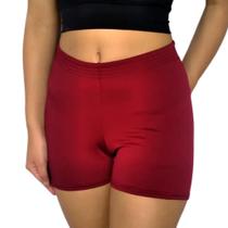 Short Feminino Curto Justo Elástico Liso Suplex Pp ao Plus Size