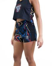 Short Feminino Cyclone Veludo Crazy Lines Light