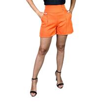 Short Feminino De Alfaiateria Cintura Alta Casual Soltinho